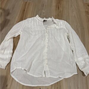Gibson White Button-Up Blouse